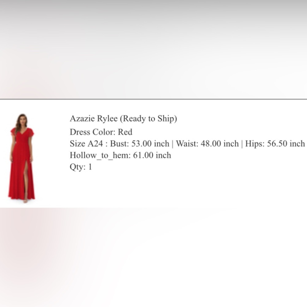 Azazie Rylee Dress: Red - Picture 5 of 5